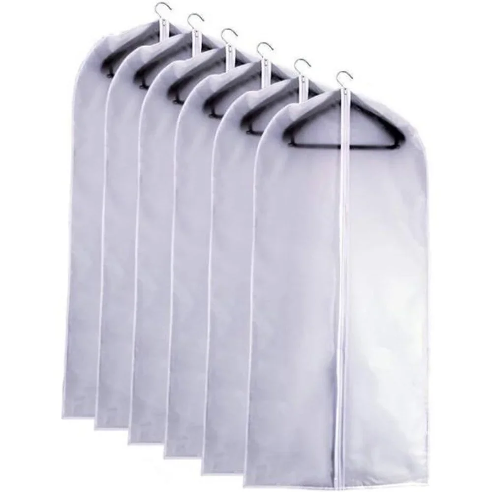 New Garment Bags Covers 24''X60'' Dress Bags for Hanging Clothes (Pack of 6)